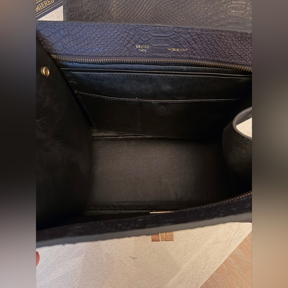 Trapeze python and suede Women's Bag - Picture 5 of 9